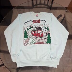 Jerzees Alaska Highway Graphic Crewneck Sweater